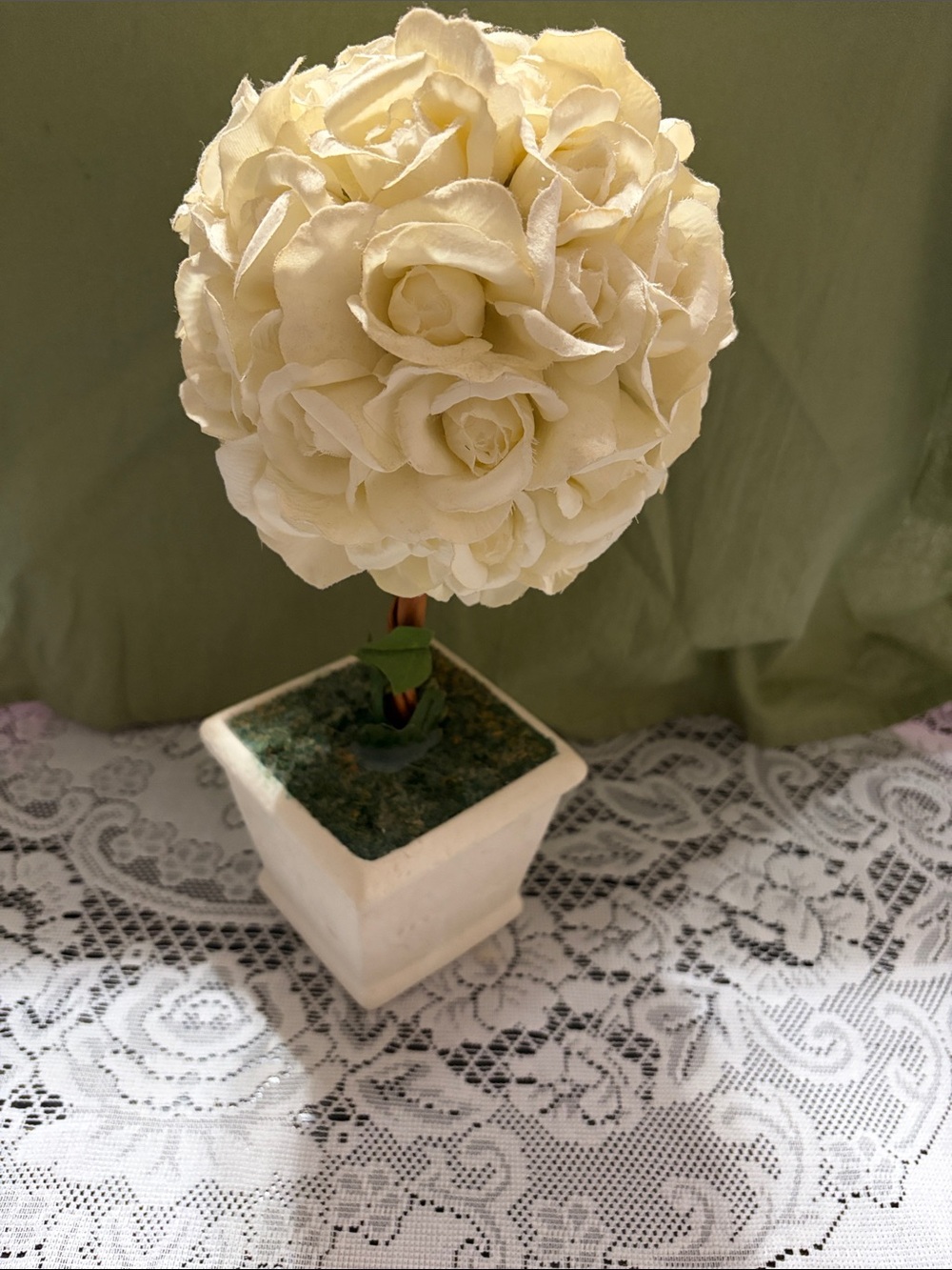 Faux Floral Topiary Tree